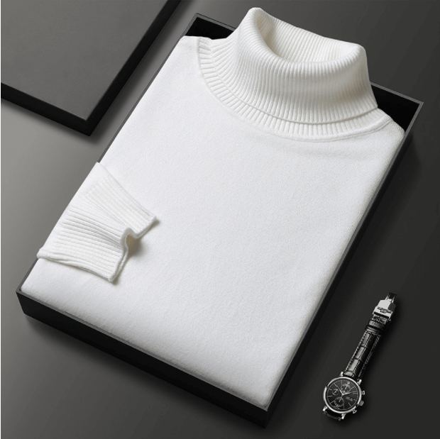 Men's Slim-Fit Turtleneck Knit Sweater