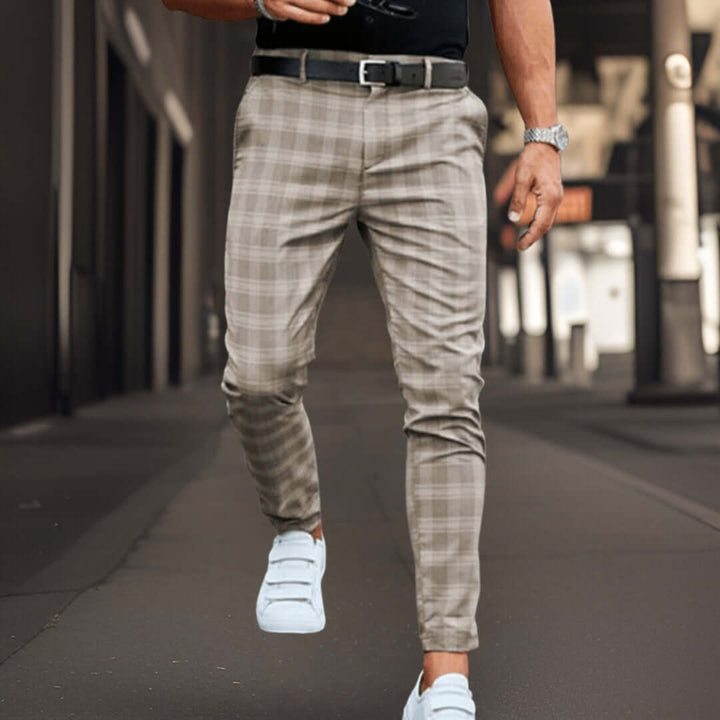 Men's Retro Print Tapered Fit Trousers