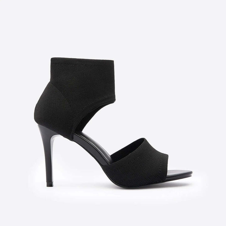 Women's Open-Toe Stiletto Sandals with Ankle Cuff