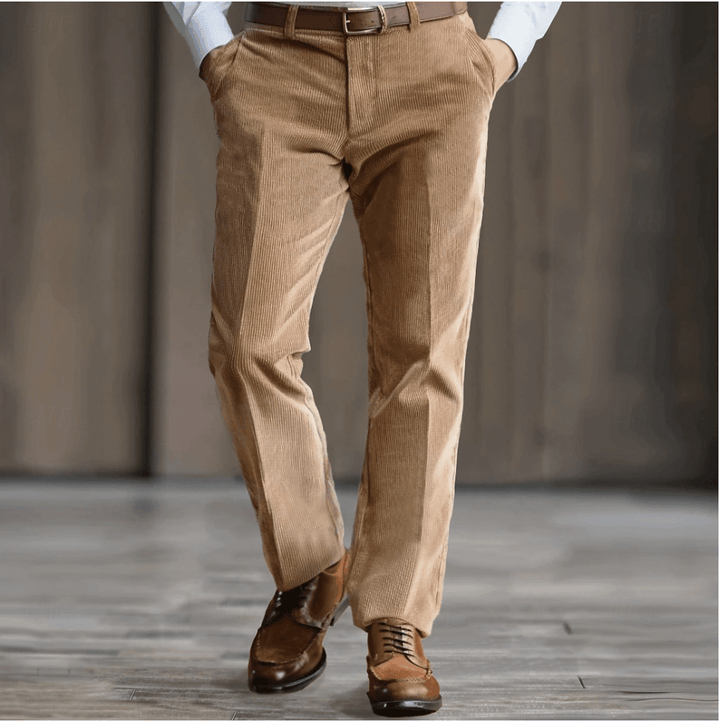 Men's Slim-Fit Corduroy Trousers: Winter Warmth & Style