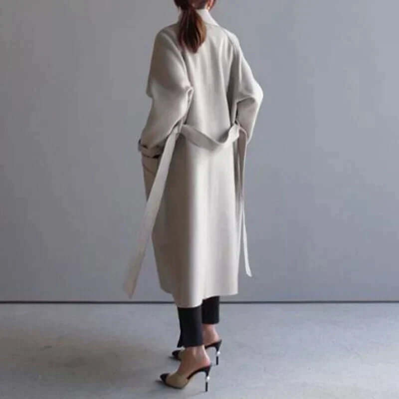 Women's Oversized Winter Coat with Belt