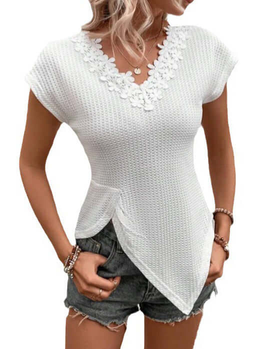 Women's Elegant V-Neck Summer Top