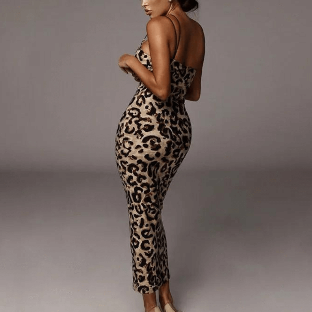 Elegant Snake Print Women's Dress