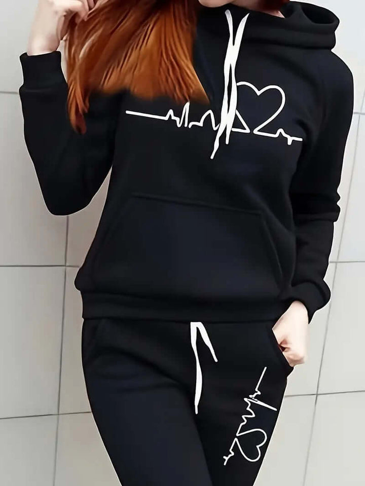 Women's Sporty Hoodie and Pants Set