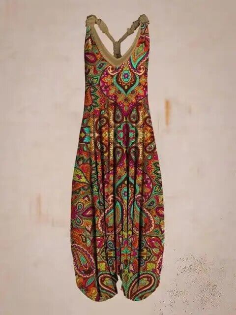Women's Bohemian Halter Neck Jumpsuit