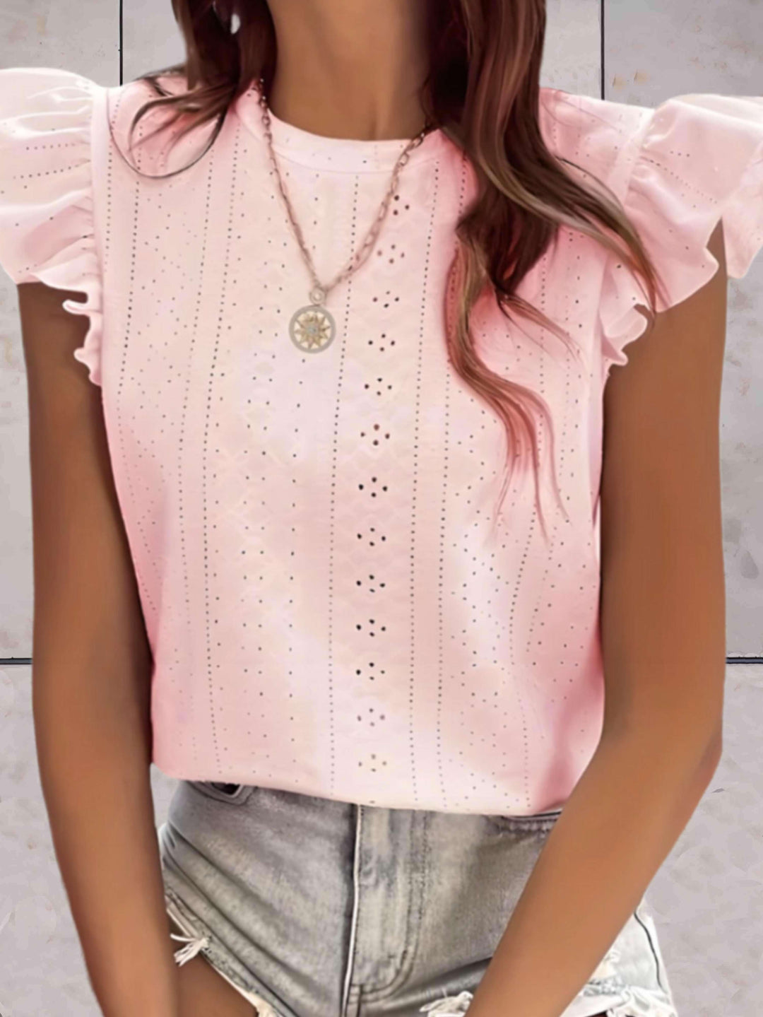 Women's Sleeveless Ruffled Casual Top