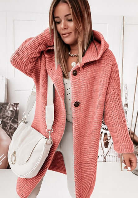 Women's Long-Sleeve Knitted Cardigan