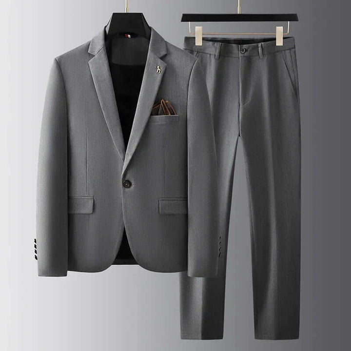 Men's Casual Wire Suit Set: Elegant & Comfortable