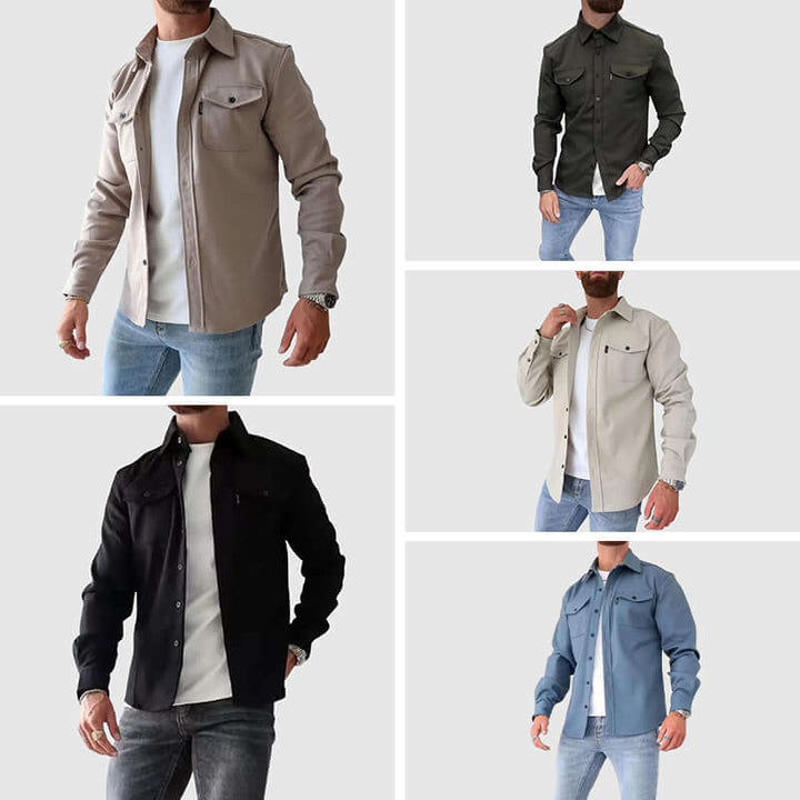Men's Stylish Lapel Collar Shirt: Urban Streetwear