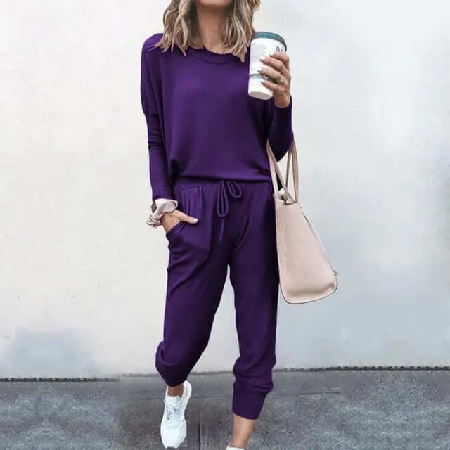 Women's Relaxed-Fit Tracksuit Set: Cozy Lounge Wear