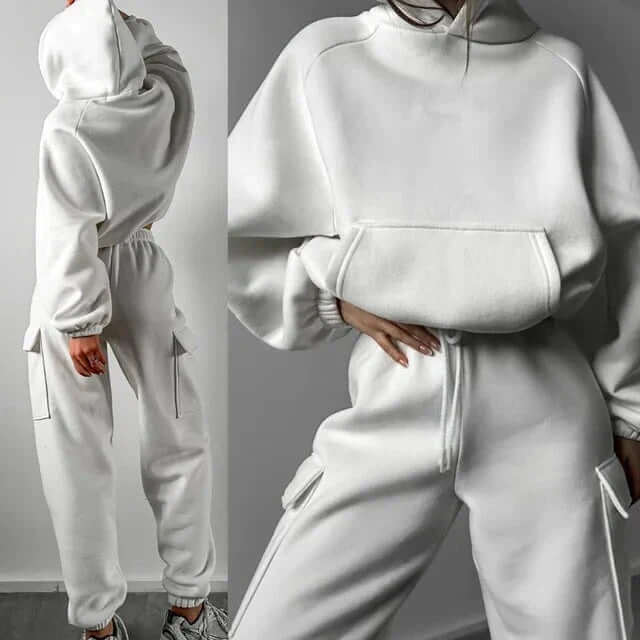 Women's Cozy Hoodie & Jogger Set: Relaxed Fit Loungewear