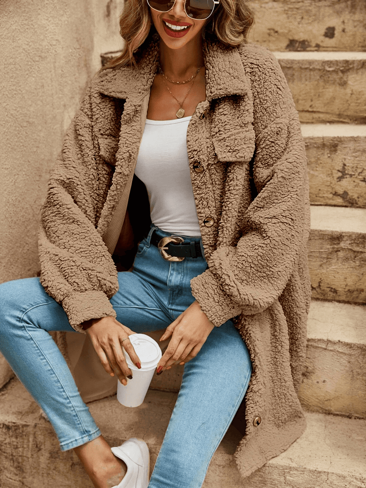 Women's Long Knit Cardigan - Button Down, Lightweight Layer