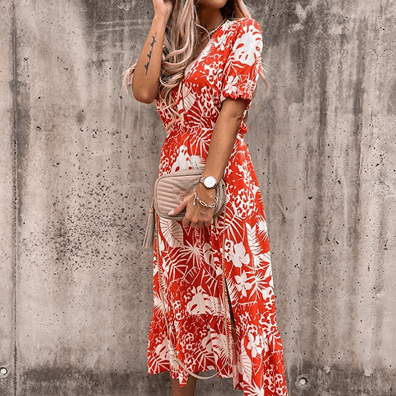Women's Summer Midi Dress: Flowy Sleeveless Dress