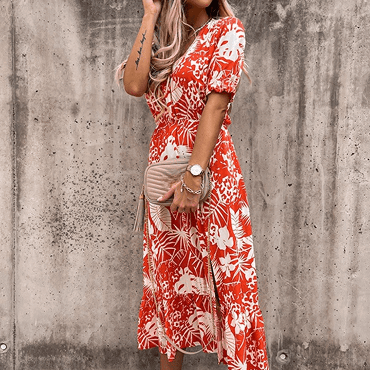 Women's Summer Midi Dress: Flowy Sleeveless Dress