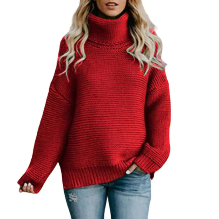 Women's Relaxed Roll Neck Knit Jumper