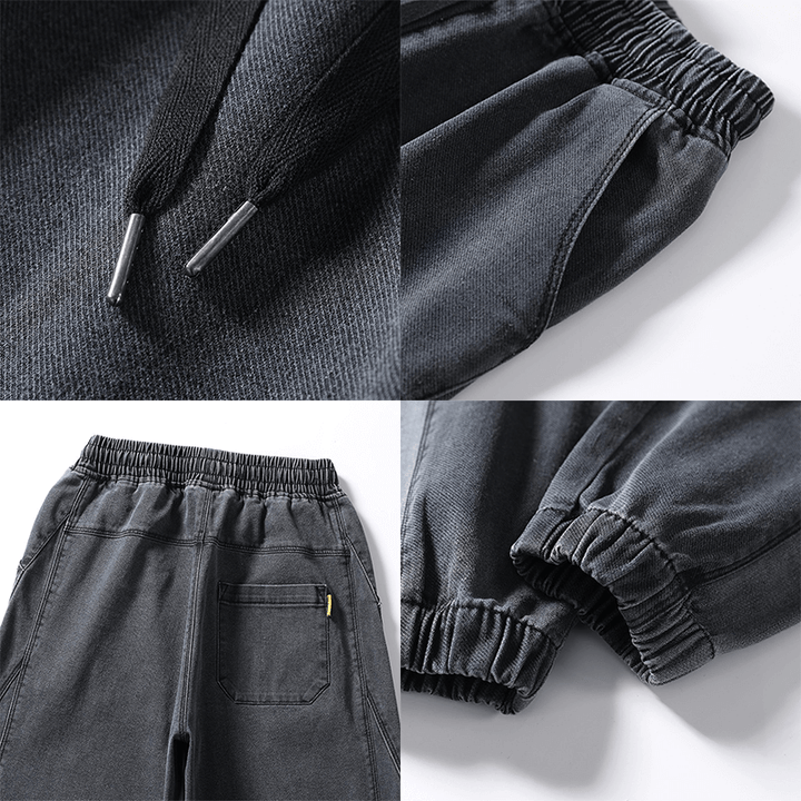 Men's Casual Tapered Joggers with Elastic Waistband