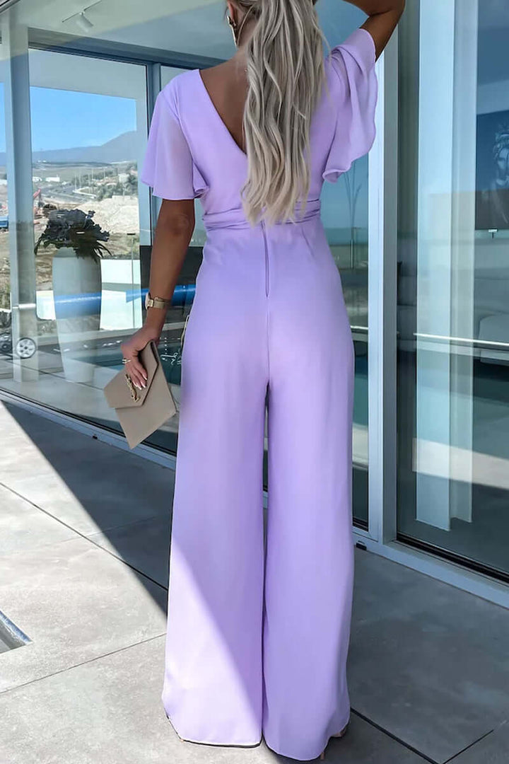 Women's Casual V-Neck Jumpsuit: Effortless Summer Style