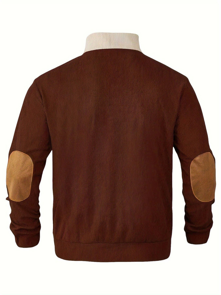 Men's Ribbed Knit Pullover Sweater