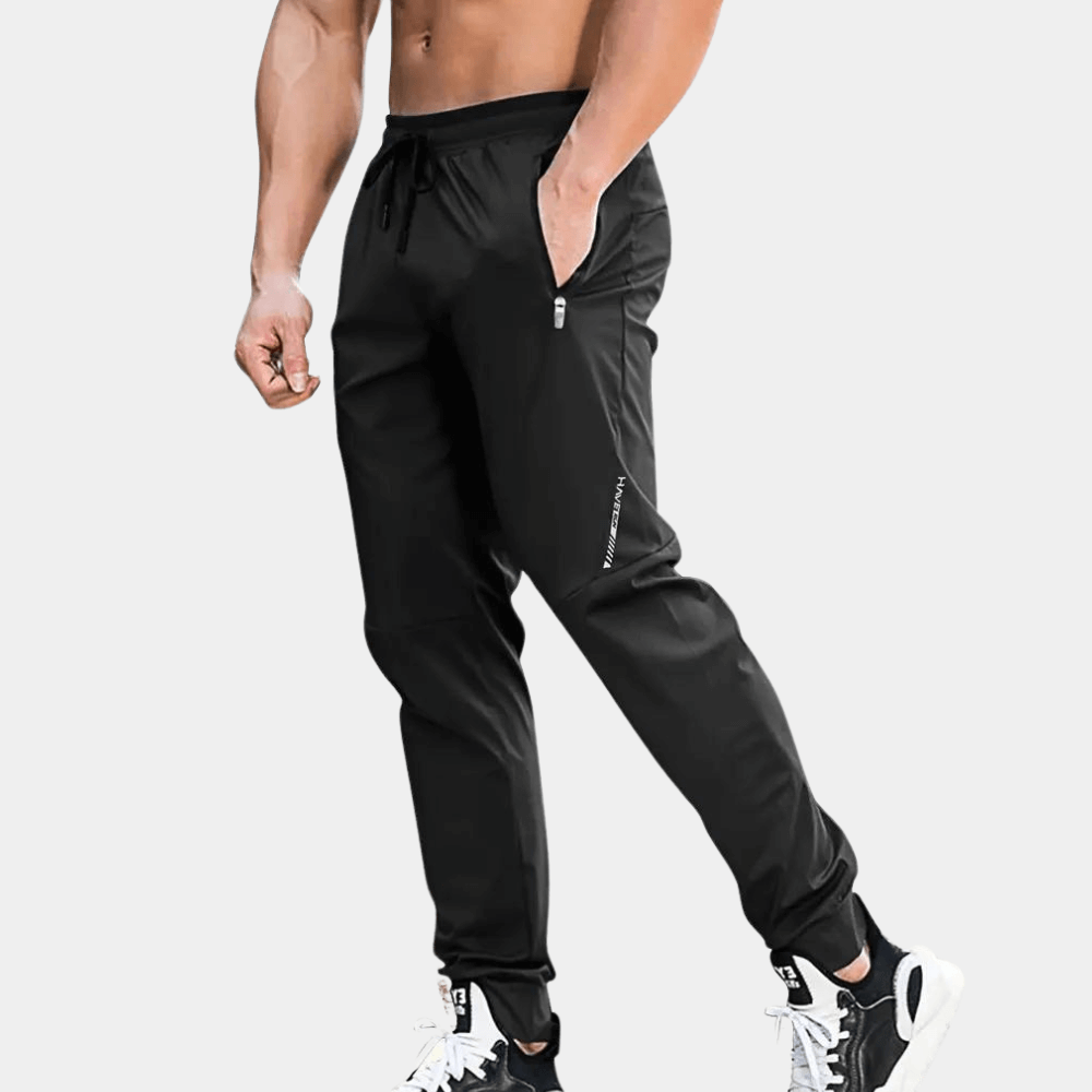 Men's Slim Fit Athletic Joggers with Zipper Pockets