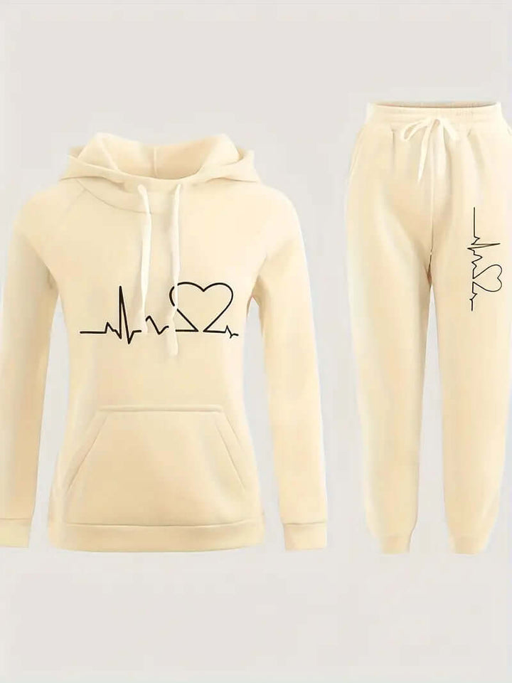 Women's Sporty Hoodie and Pants Set