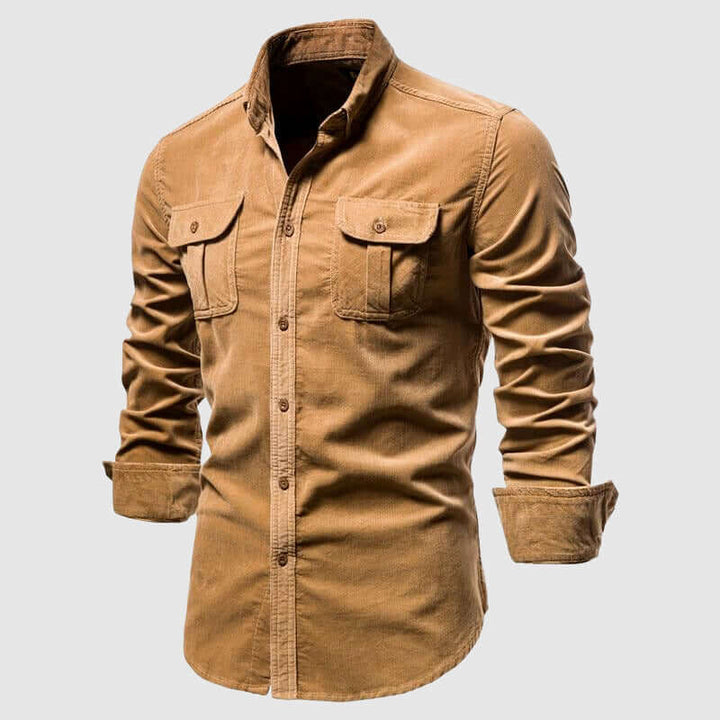 Men's Slim Fit Casual Shirt: Breathable Cotton Blend