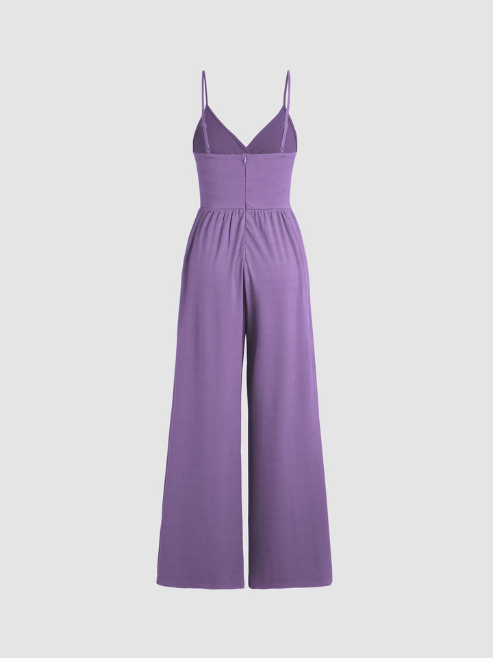 Women's Wide Leg Sleeveless Jumpsuit