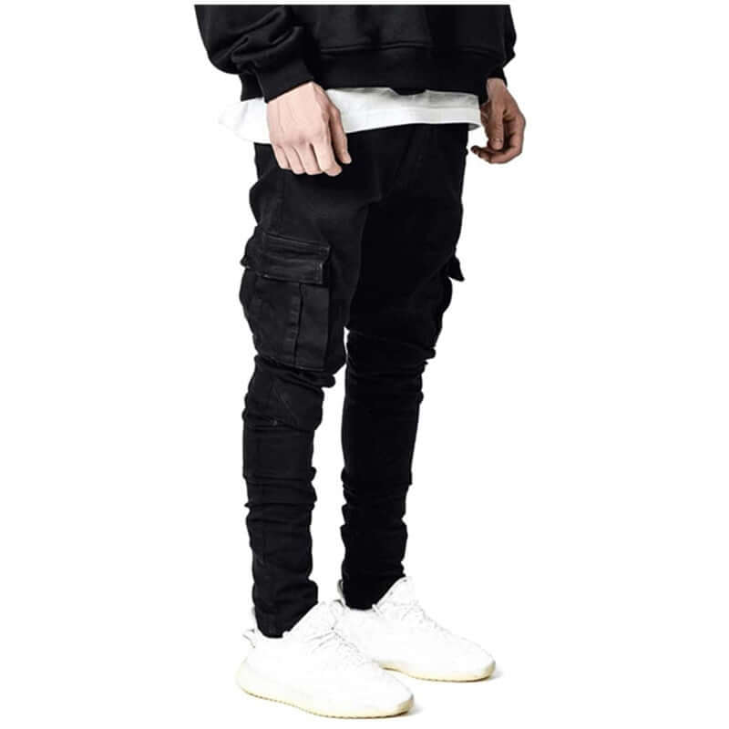 Men's Slim Fit Stacked Jeans with Pockets