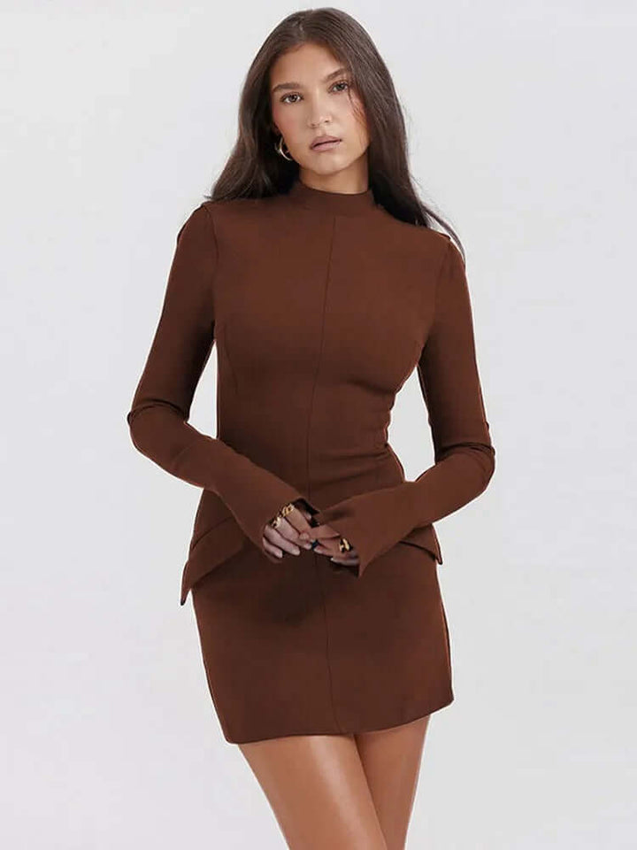 Elegant Turtleneck Sweater Dress