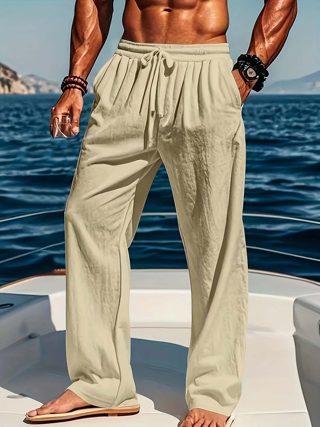 Men's Casual Loose Fit Trousers: Breathable & Comfortable