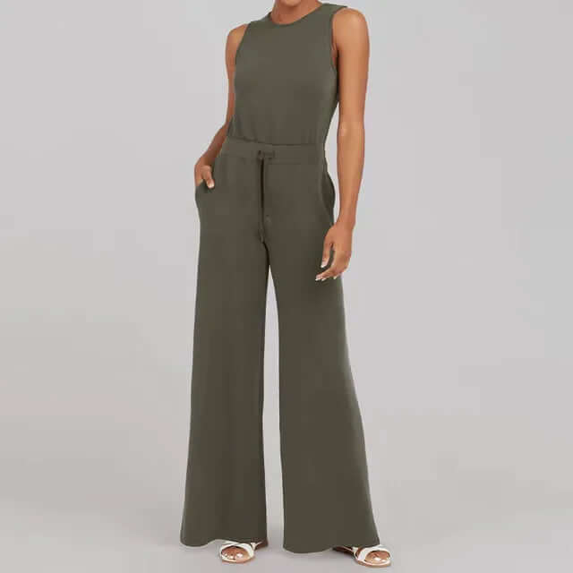 Women's Sleeveless Round Neck Jumpsuit: Summer Style