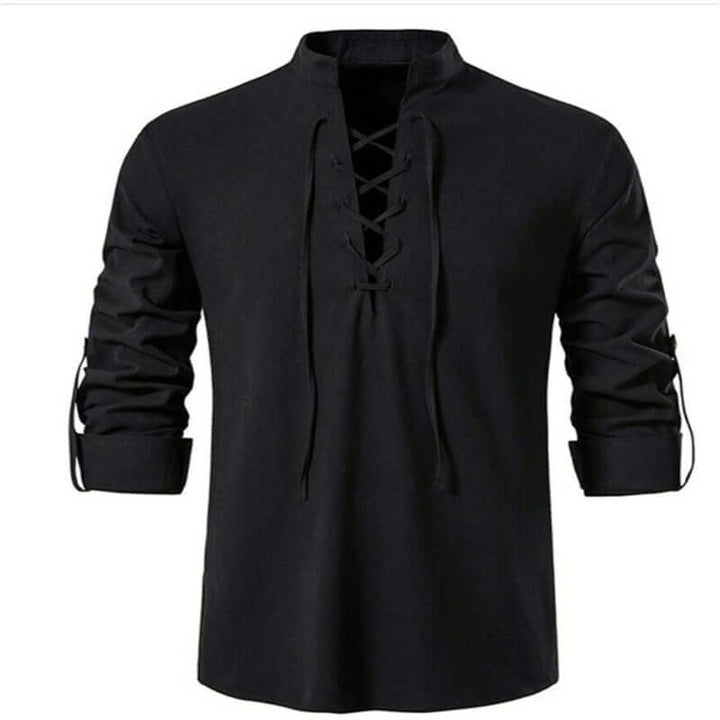 Men's Casual Drawstring Shirt: Versatile & Comfortable