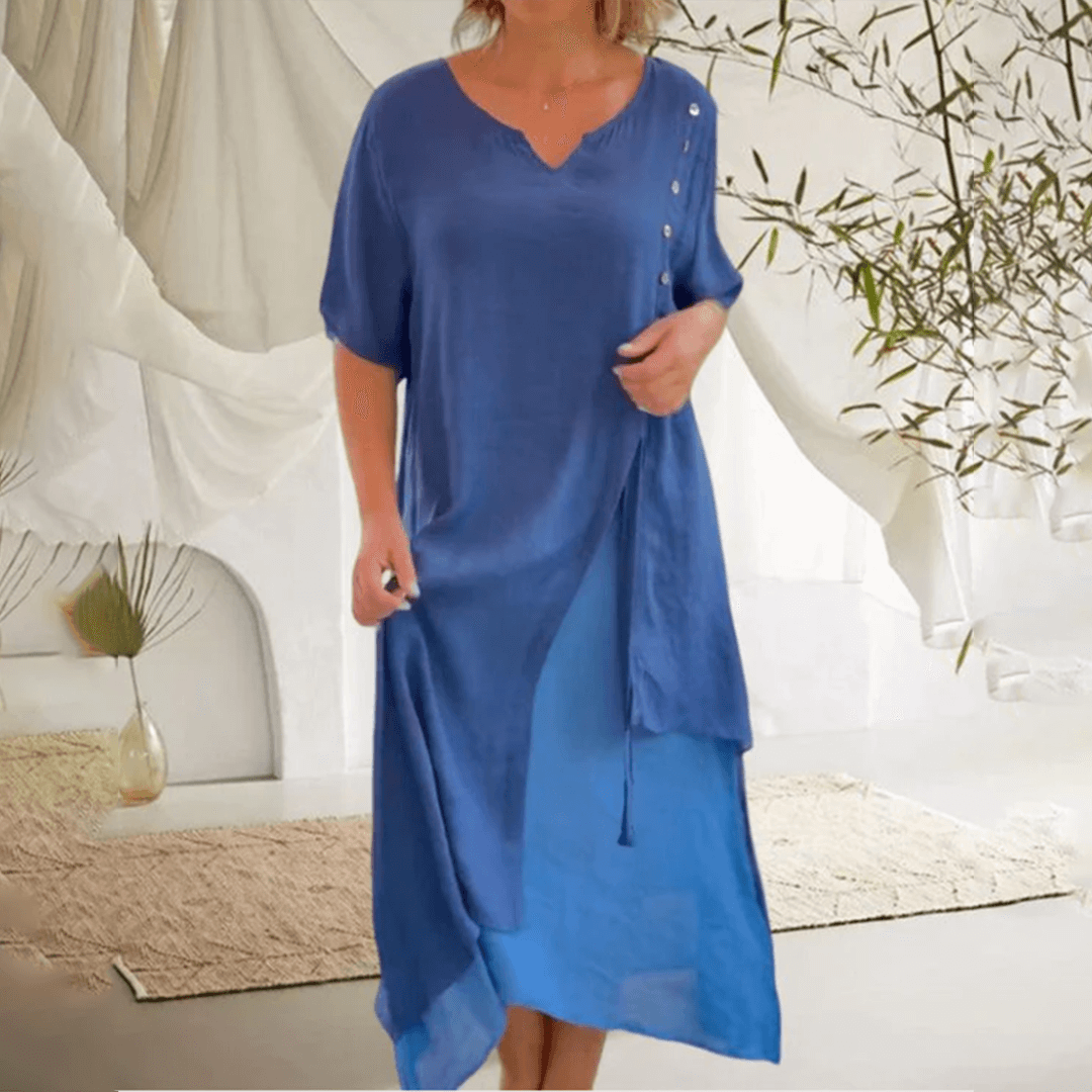 Elegant Spring Midi Dress: Casual & Comfortable