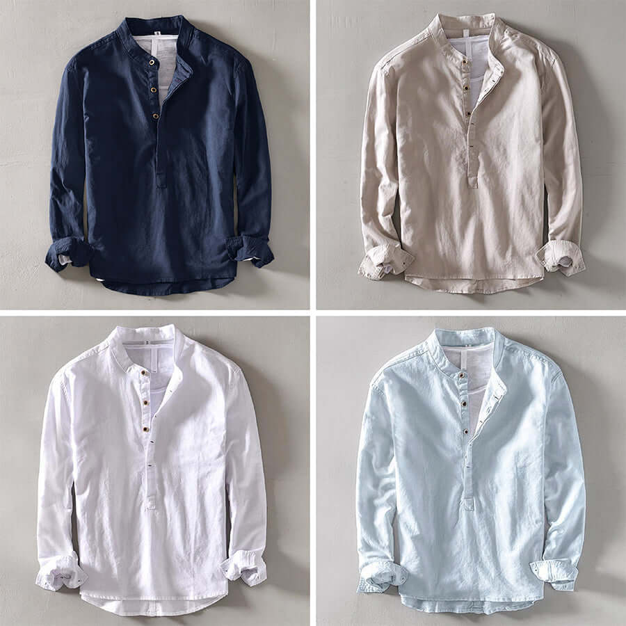 Men's Long Sleeve Casual Shirt: Breathable & Comfortable