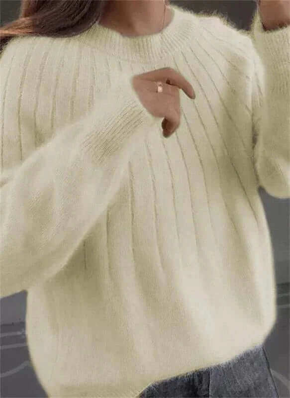 Women's Fluffy Knit Jumper - Cozy & Soft