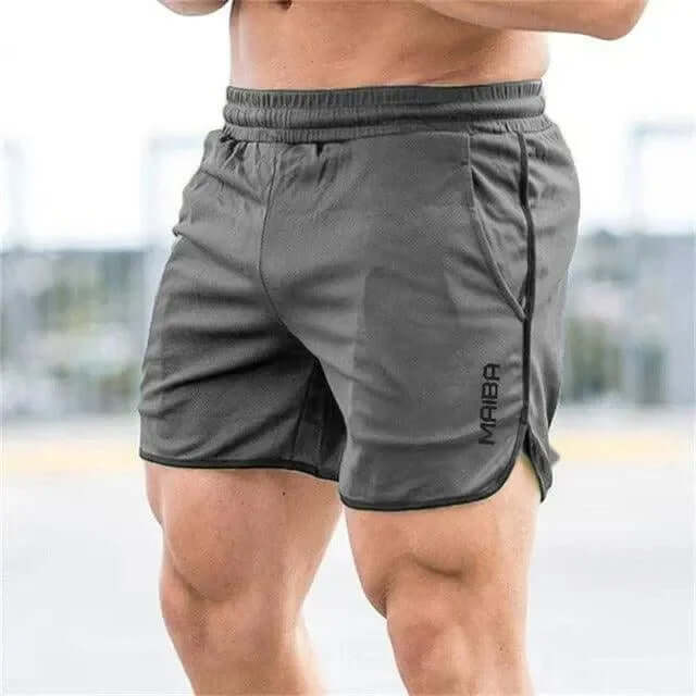 Men's Athletic Shorts: Breathable, Elastic Waist, Side Pockets