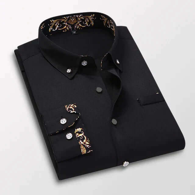 Men's Classic Long-Sleeve Formal Shirt