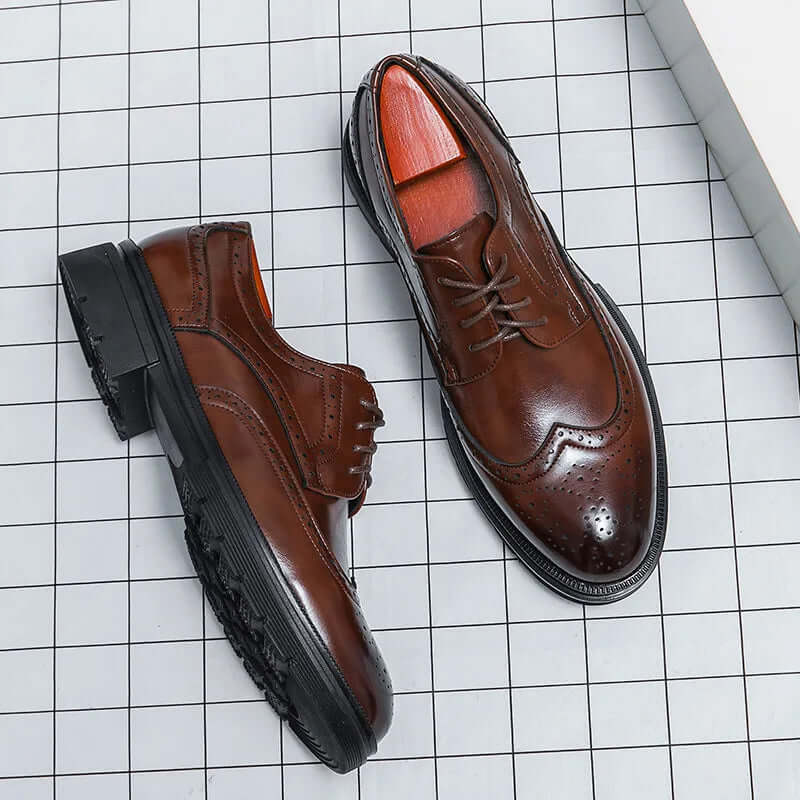 Men's Elegant Brock Cut Formal Leather Shoes