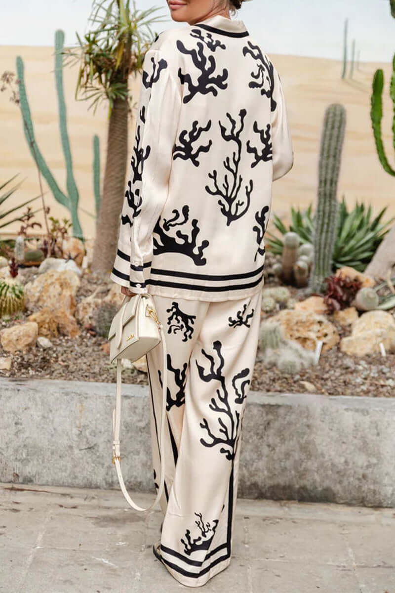 Women's Geometric Print Long Sleeve Shirt