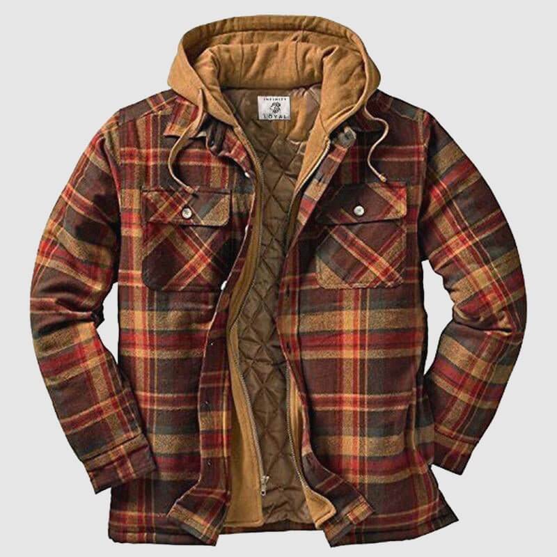 Men's Casual Checkered Jacket: Regular Fit Spring/Autumn Outerwear