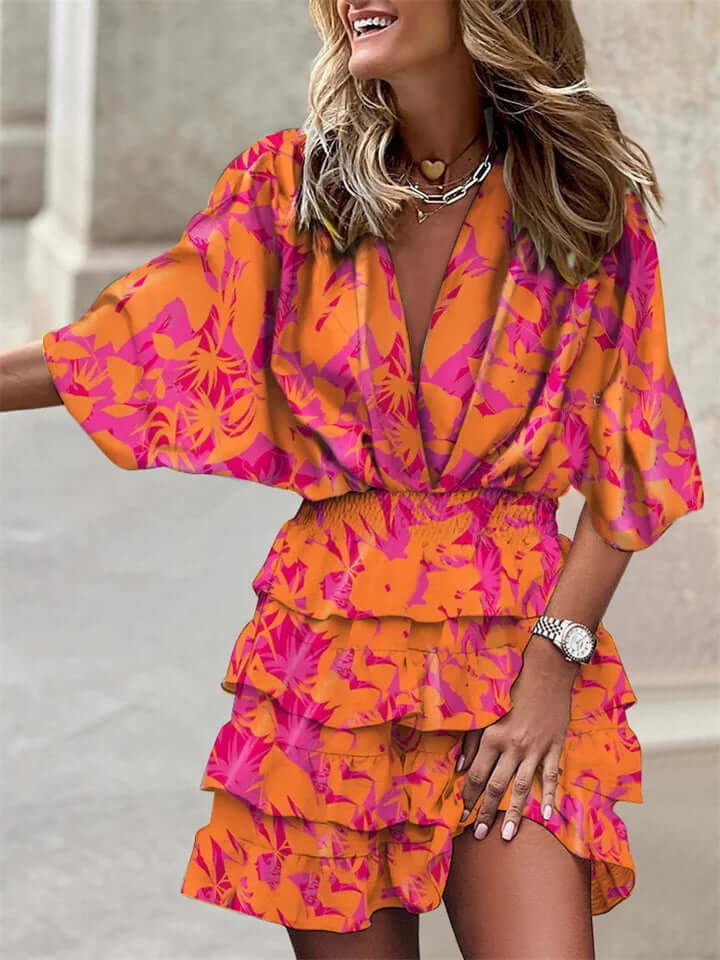 Women's Long Sleeve Summer Dress: Flowy Casual Dress
