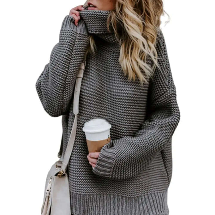 Women's Relaxed Roll Neck Knit Jumper