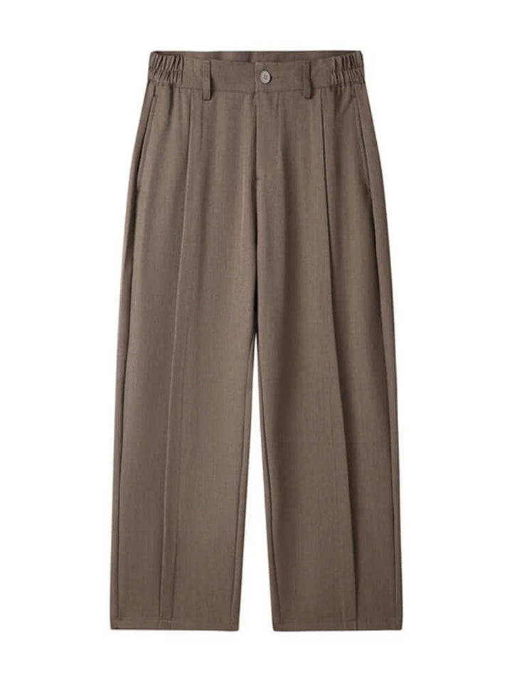 Men's Wide Leg Pleated Trousers: Comfortable & Stylish