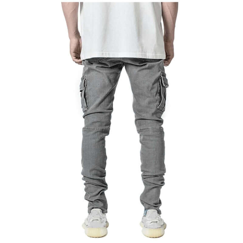 Men's Slim Fit Stacked Jeans with Pockets