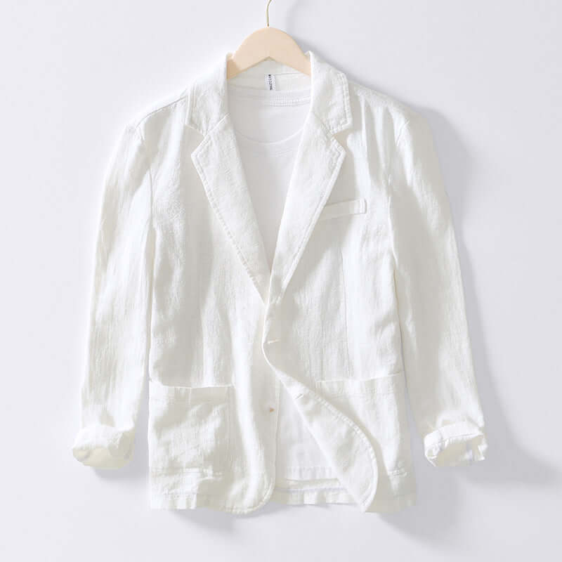 Men's Sustainable Linen Jacket: Lightweight All-Season Blazer