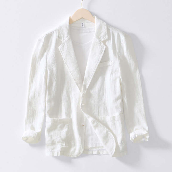 Men's Sustainable Linen Jacket: Lightweight All-Season Blazer