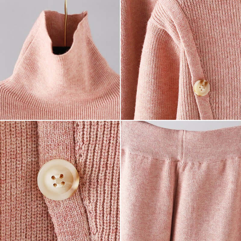 Women's Cozy Knitted High-Collar Set
