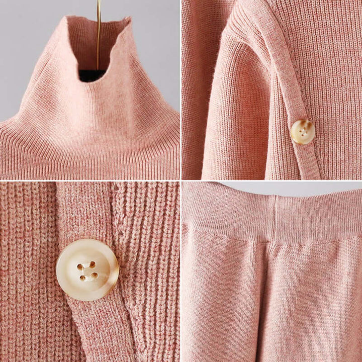 Women's Cozy Knitted High-Collar Set