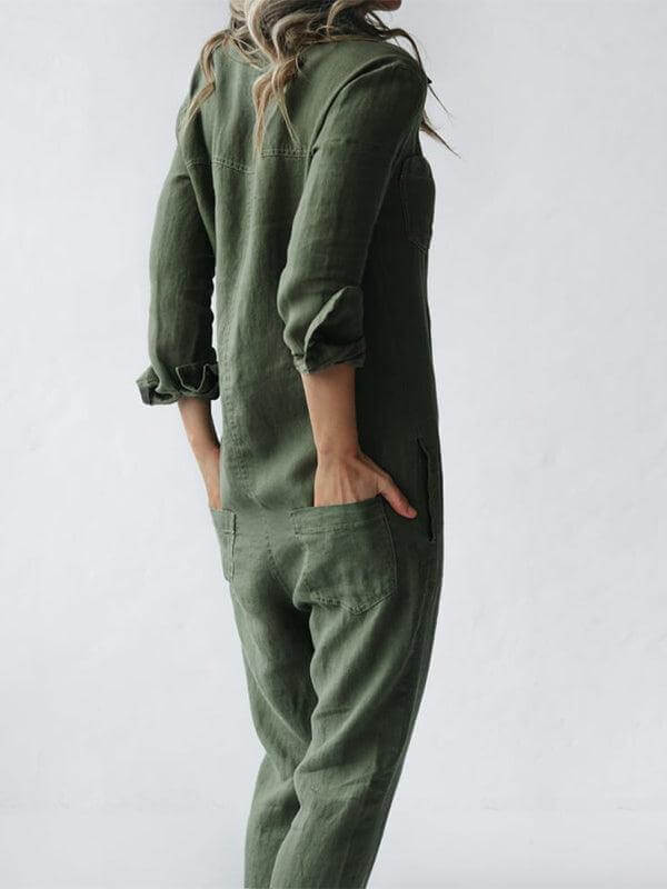 Women's Versatile Button-Up Jumpsuit