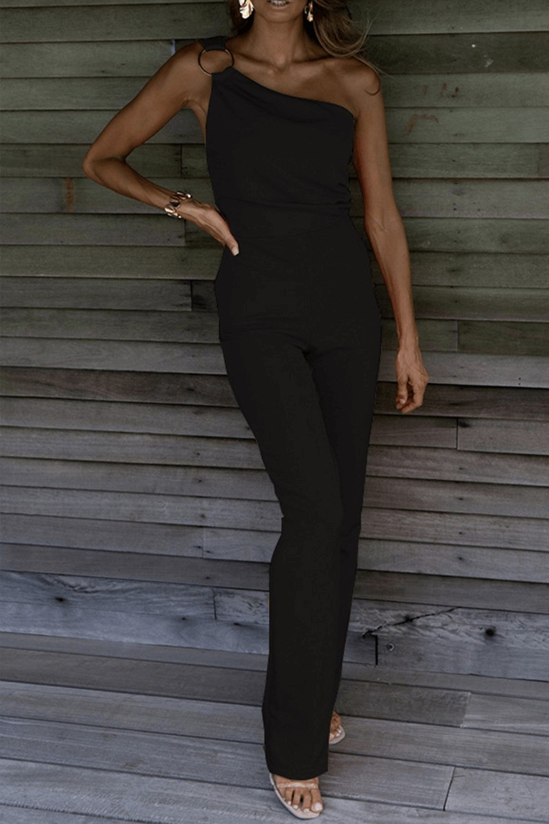 Elegant One-Shoulder Women's Jumpsuit