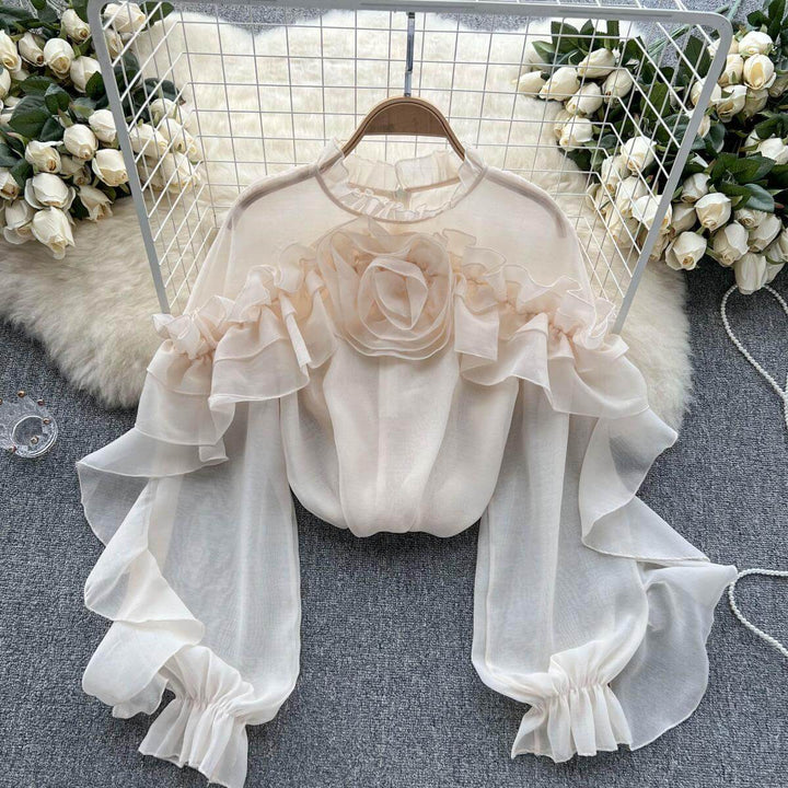 Women's Ruffled Knit Sweater: Cozy & Chic Knitwear